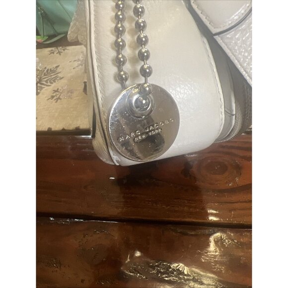 Marc Jacobs Leather Saddle Bag Cream Crossbody Western Flare Classic Style Bag - Picture 6 of 14